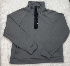 Nike Therma 1/4 Zip Sweatshirt Womens Size S Small Gray High Neck Pockets BV4966