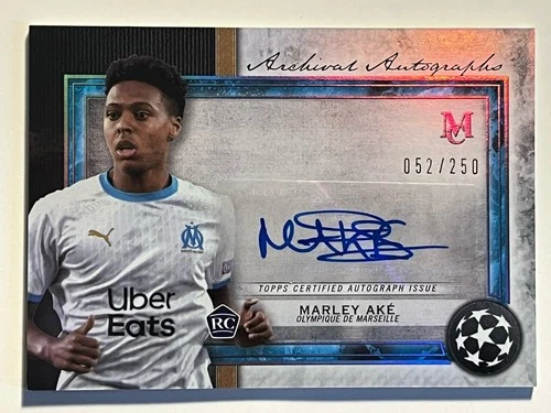 2020-21 Topps Museum UEFA - Marley Ake Rookie AUTO #/250 RC Olympique Marseille