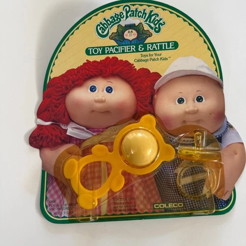 VTG 1984 Cabbage Patch Kids Pacifier & Rattle Set Coleco NIP Sealed