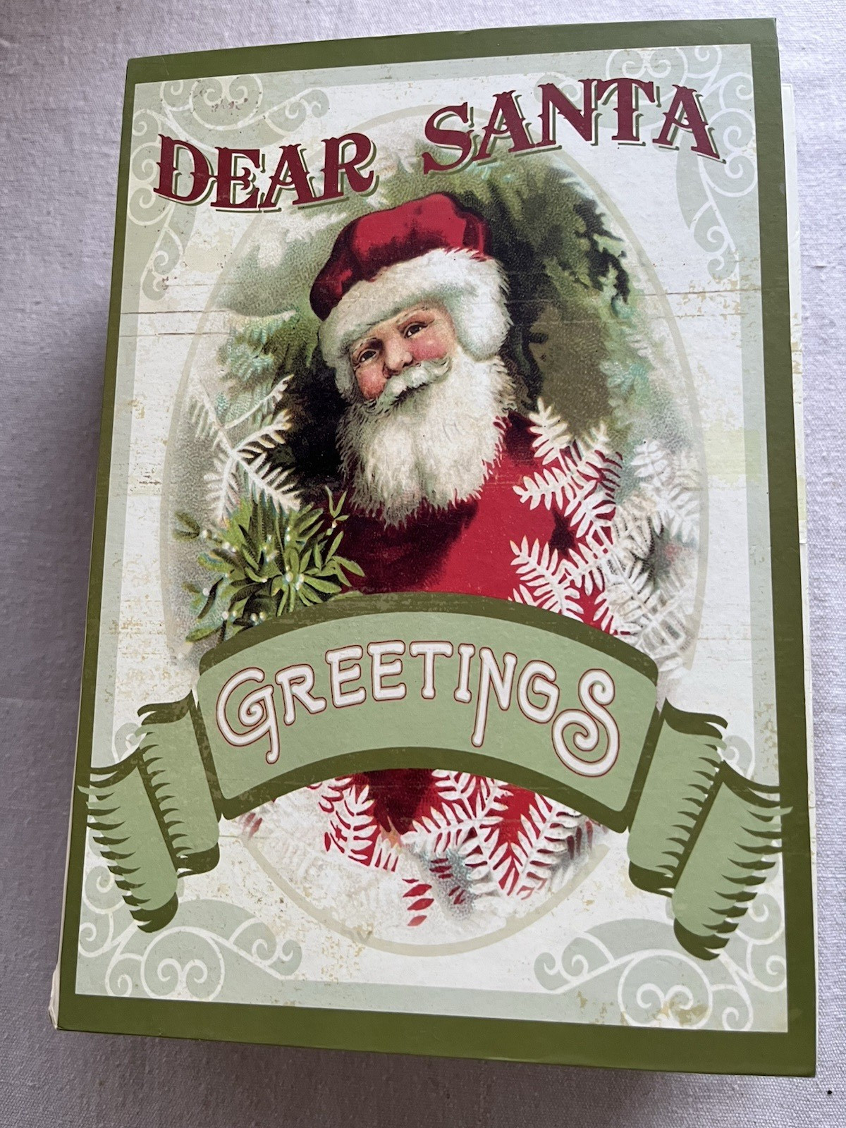 Set/3 VTG Look Decorative Nesting Christmas Book Shaped Boxes Storage, Display