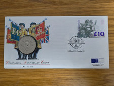 1993 £10 Britannia & £5 Coin, Coronation Anniversary Cover, No. 01451
