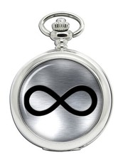 Infinity Symbol Metallic Pocket Watch