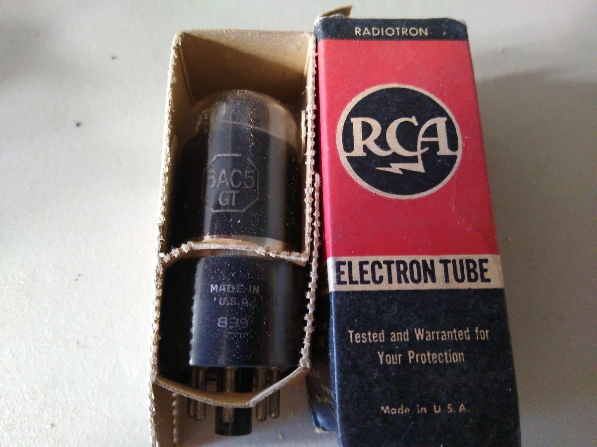 1 Tube Électronique RCA 6X5 GT, Testé - Pour Ampli Vintage, Radio, Matériel Audio Ancien