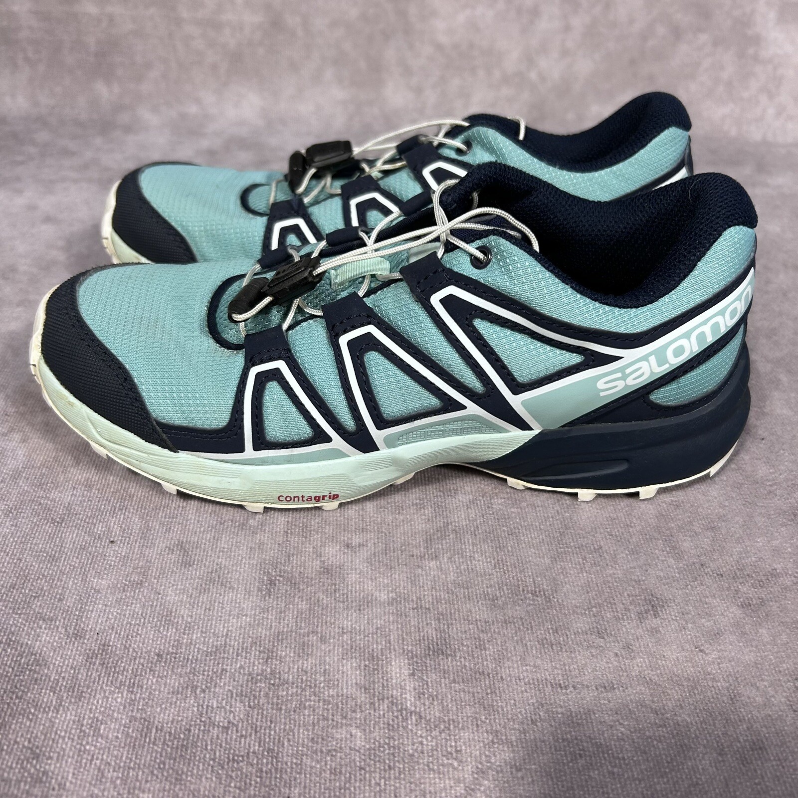 Scarpe Salomon Speedcross Ragazza Taglia 4 Blu Escursionismo Trail Running Sneakers