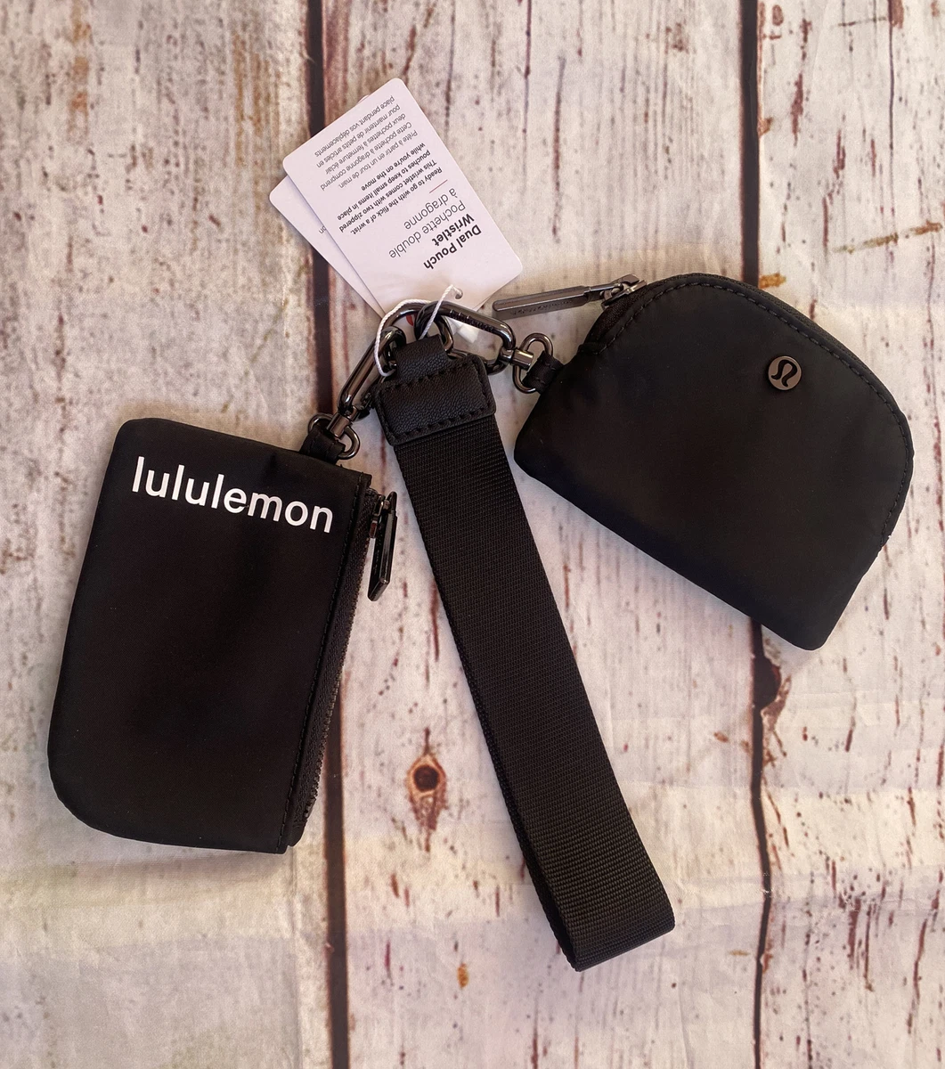 NWT Lululemon Dual Pouch Wristlet O/S BLK Black