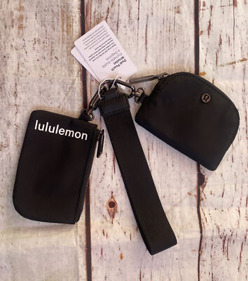 ?Lululemon Dual Pouch Wristlet Plush Fleece- Black Retired Lululemon Dual Pouch Wristlet Review - YouTube main image 4