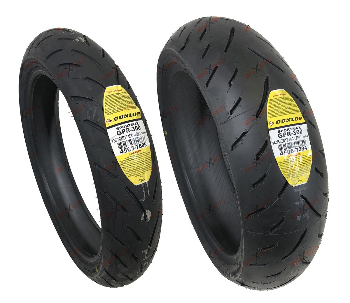 Dunlop Sportmax 120/70ZR17 180/55ZR17 GPR 300 Front Rear Dunlop Sportmax 120/70ZR17 180/55ZR17 GPR 300 Front Rear
