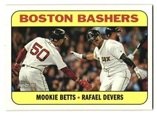2018 Topps Heritage Mookie Betts Rafael Devers Boston Bashers Red Sox #CC-10