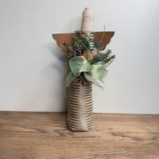 Primitive Fabric Angel Doorstop Weighted 12" Country Farmhouse Decor Shelf Sit