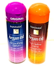 FANTASIA IC ARGAN OIL *CHOOSE* SMOOTHING SERUM; OR CURL DEFINE CREME 6.2 OZ