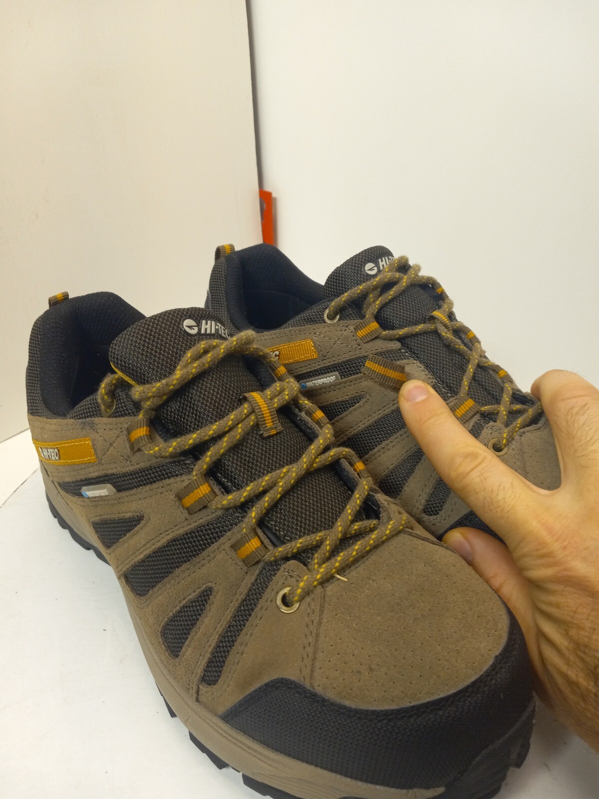 HITEC Mens Sz 8.5 Wide Canvey Low Waterproof Hiking Shoes Hitec (Eylet