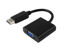 DisplayPort to VGA Male/Female Adapter Cable Black 4XDPVGA NEW