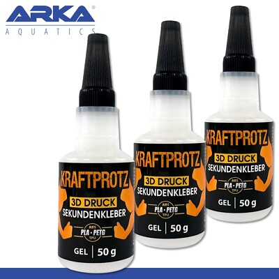 ARKA 3 x 50g Kraftprotz 3D Druck Sekundenkleber Gel Hobby Basteln Kleben