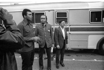 Muhammad Ali, advisor Lloyd Wells and trainer Angelo Dundee - 1973 Old Photo