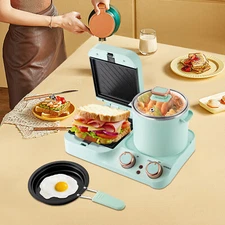 3in1 Breakfast Station Electric Mini Toaster Bread Breakfast Sandwich Maker NEW