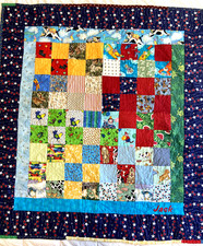 Quilt Handmade Baby Child Navy Animals Trucks Bugs Child Primary Colors 'Jack'
