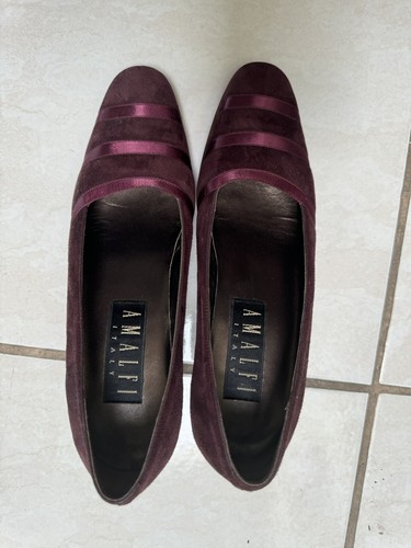 Amalfi Wine Suede Pumps
