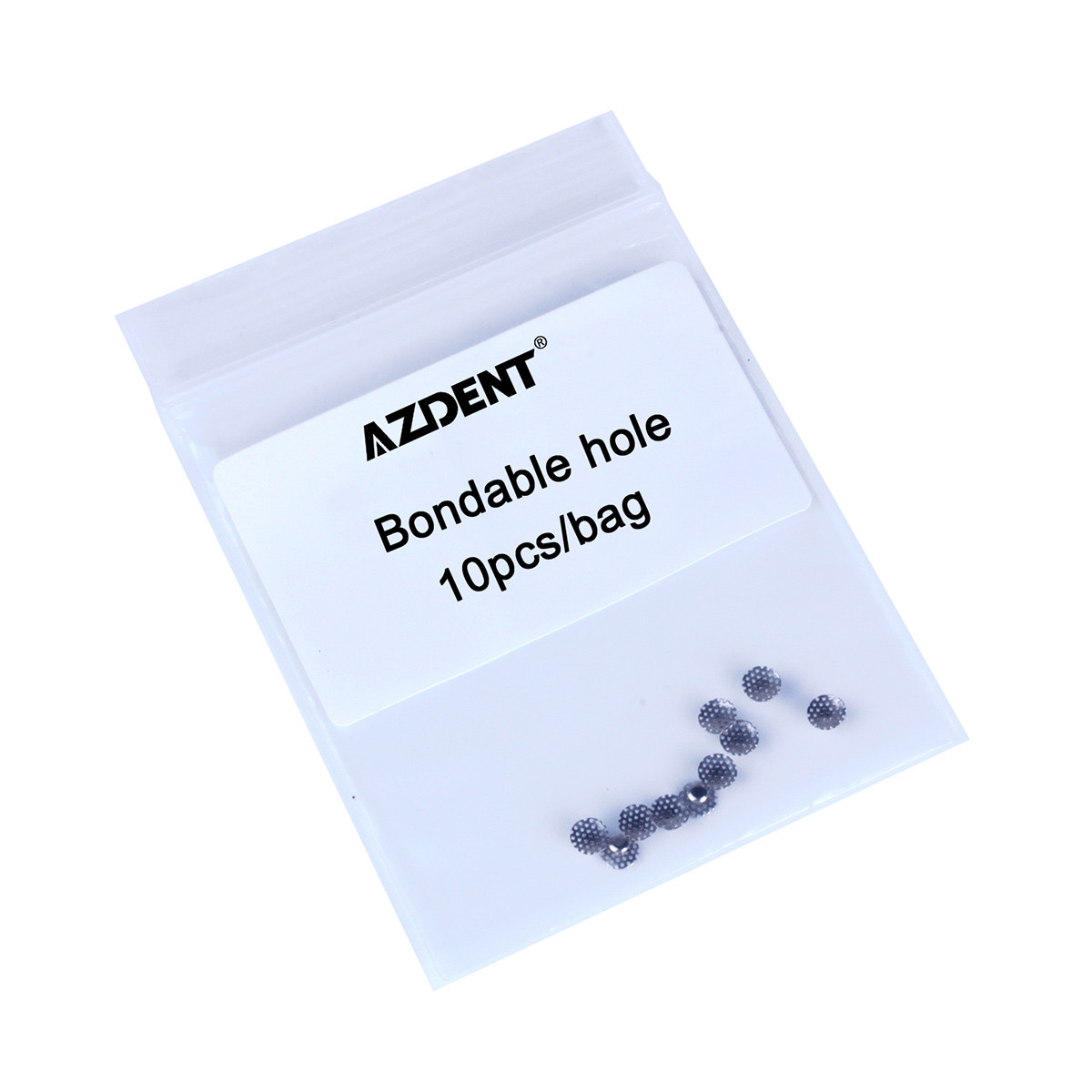 50x AZDENT Dental Orthodontic Bondable Hole Lingual Button Mesh