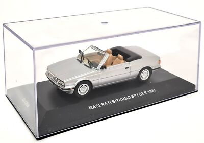Ixo 1/43 - Maserati Biturbo Spyder 1985 Silver Diecast Scale Model