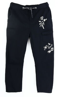 Hose mit Gummizug Gr. 146 Schwarz Kinderhose Casual-Pants RPW