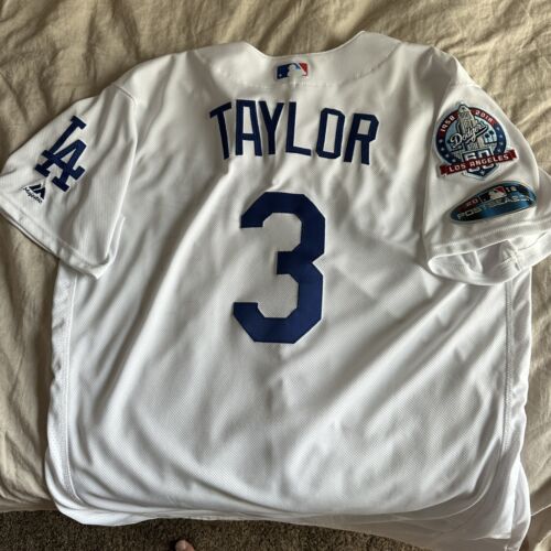 CHRIS TAYLOR 2018 Team Issued Post Season  DODGERS JERSEY MLB - Picture 1 of 7