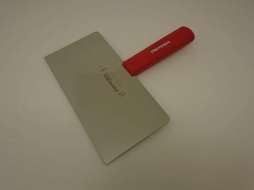 Dexter USA Hi Heat Red Handle Scraper 8" Stainless Bevel Edge S198H Factory 2nd
