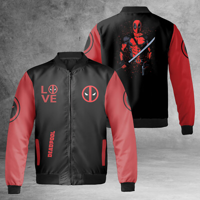 #ad We Are Never Too Old For Deadpool Amzing Hero Fans Gift Bomber Jacket $46.79