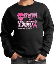 Buy Cool Shirts Kids Breast Cancer Sweatshirt Halloween Scary