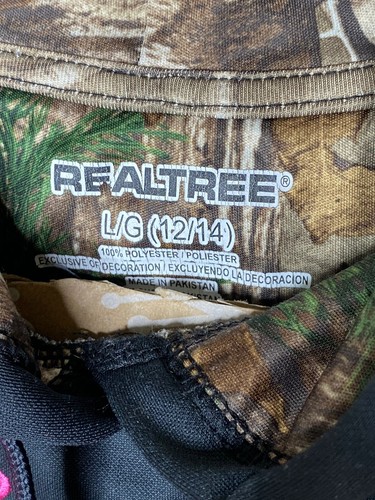 Sudadera con capucha para mujer Realtree Xtra negra, rosa, camuflada. Talla grande - Imagen 2 de 3