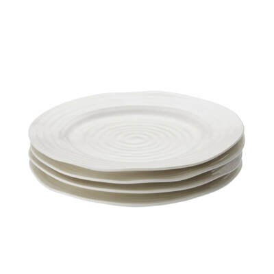 Portmeirion Sophie Conran Salad Plates (Set of 4) Porcelain , 8'' inch - White