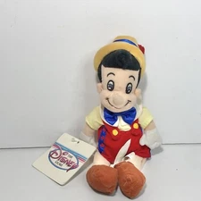Vintage Pinocchio Walt Disney Store Bean Bag Plush 8" Toy Theme Park NWT 80s 90s