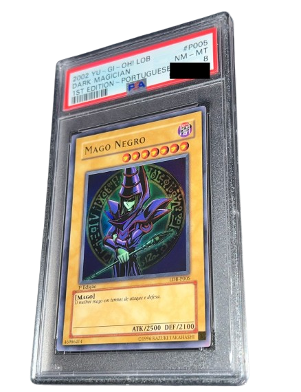 YuGiOh PSA 8 1st Edition Dark Magician LDB Portugal LOB