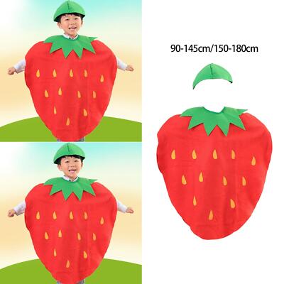 Erdbeere Outfit Obst Kostüm für Bühnenauftritt Motto Party Maskerade