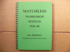 MATCHLESS & MORGAN 3 WHEELERS WORKSHOP MANUAL FOR 1933 TO 1949 MODELS & OTHERS