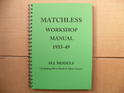 MATCHLESS & MORGAN 3 RÄDER WERKSTATTHANDBUCH FÜR MODELLE VON 1933 BIS 1949 & ANDERE