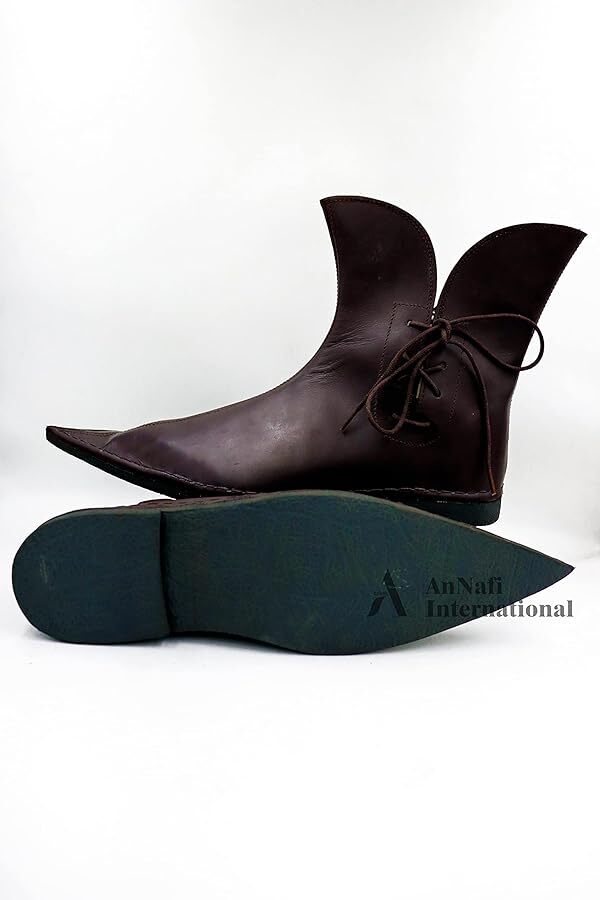 Lace-Up Boots Western Men Leather Loafer Shoes Pirate Viking  display picture 1