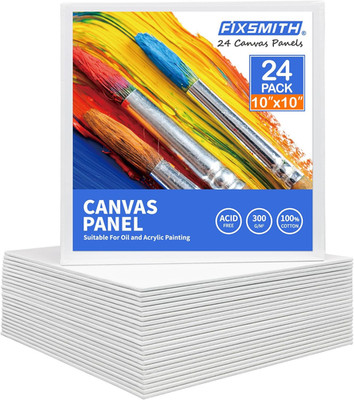 Canvas Boards for Painting 10X10 Inch, Super Value 24 Pack Paint Canvases, White