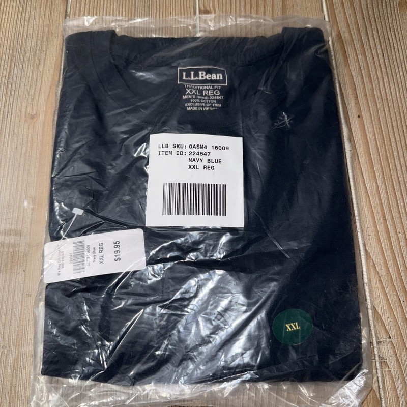 L.L. Bean Men’s XXL Tall Tradition Fit Short Sleeve - Navy Blue NEW
