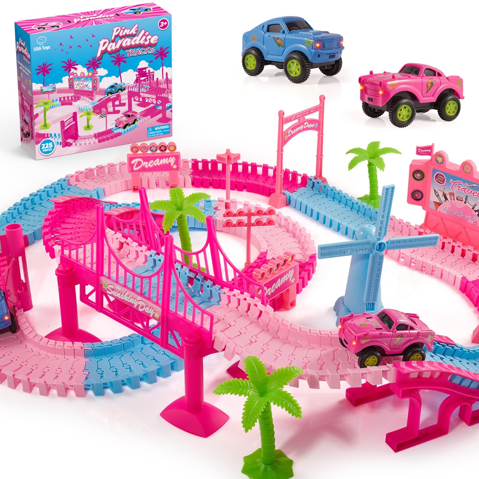 USA Toyz Pink Paradise Adventure Tracks 225 Piece