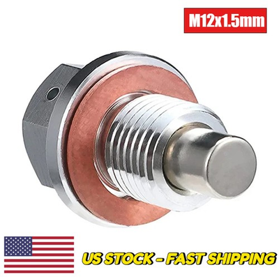 #ad M12x1.5mm Car Universal Engine Magnetic Oil Drain Plug Screw Nut Bolt Sumps $6.95
