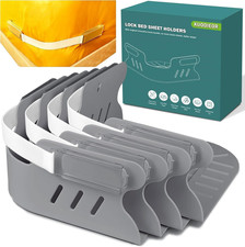 Bed Sheet Holders for Corners, Heavy Duty Fitted Sheet Holder with Lock Fastener