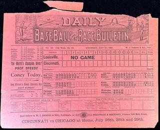 1894 Cincinnati vs Louisville Baseball Advertising Card with Cy Young