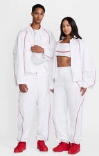 Nike X Jacquemus Track Pants Baggy Joggers White/Red FV5701-642 Unisex Size XS