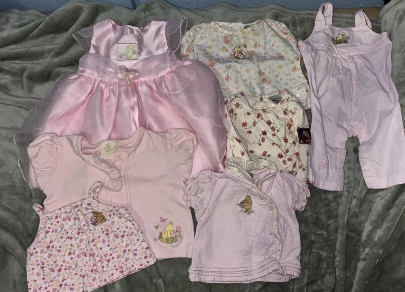 Vintage Winnie The Pooh Baby Girl Clothes Lot