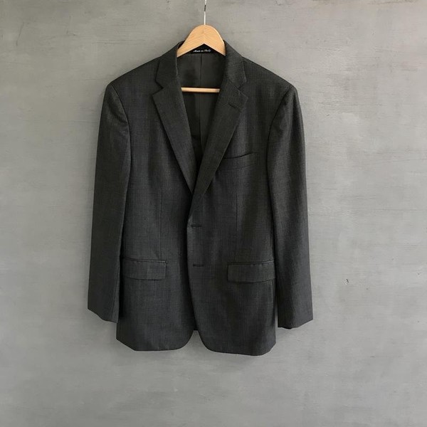 Men Pal Zileri Suit Grey Wool 38 / M / 46