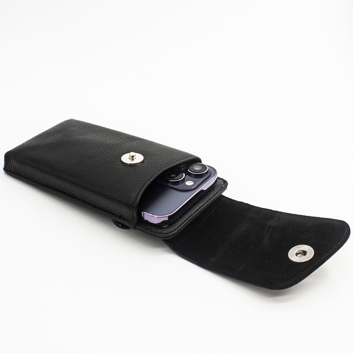 Leather Cell Phone Belt Holster for iPhone 17 Pro Max Universal Smartphone Pouch — image 8