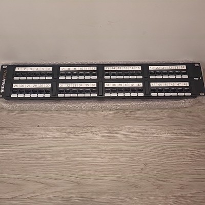 Signamax 48458MDX-C6 48 port cat6 patch panel 19'' NEW