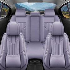 For Toyota Full Set Car Seat Covers Nappa Leather 5-seat Cushion Pad Protector