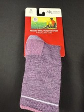 Mountain Lodge Merino Wool Blend 75 Outdoor hiking socks Purple Medium 4-9
