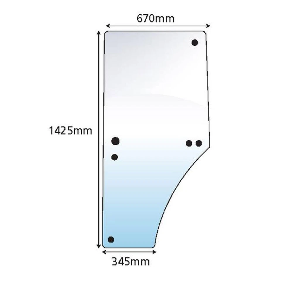 Se adapta a piezas John Deere LH puerta vidrio L169102 6430, 6420S (europeo), 6420, 6415, 641 Foto 2 de 4